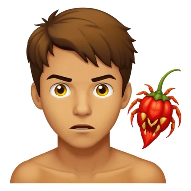 Trinidad moruga scorpion yellow and young man who scary of this sticker