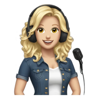 Britney Jean Spears with a headset mic sticker