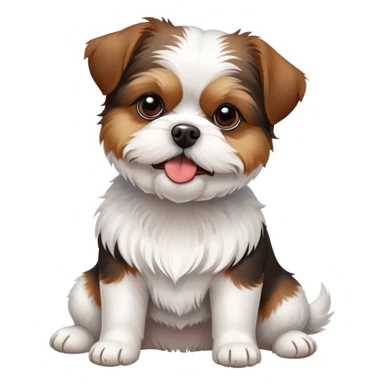 Tricolor Shihtzu jack russel terrier sticker