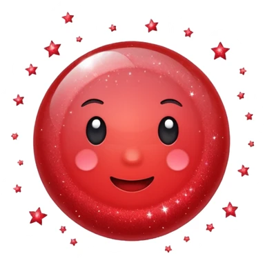 red glitter dead sticker