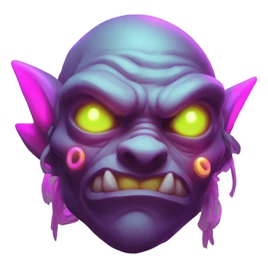 loot goblin with glowing neon sticker