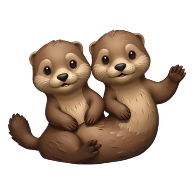 Two male otters sticker