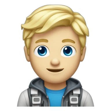 data nerd mountaineer with blue eyes and blond hair sticker