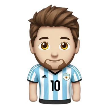 Messi with Argentina shirt sticker