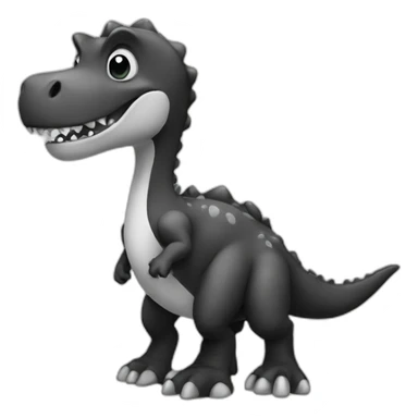 Black and white dino sticker