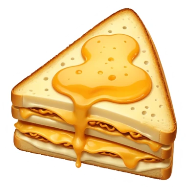 baked triangular cheese sandwich sticker