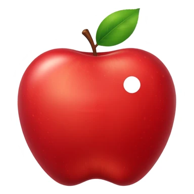 magnifying glass emoji style apple with save symbol bookmark or disk in bottom right sticker