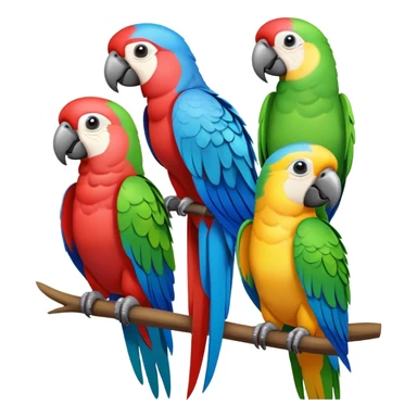 Make a family parrots  sticker
