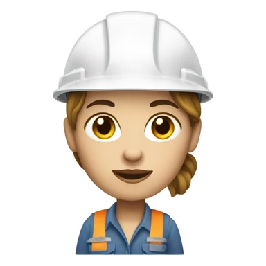 woman builder, white skin sticker