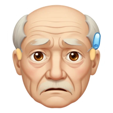 old man with Resentment - bitter indignation at having been treated unfairly sticker