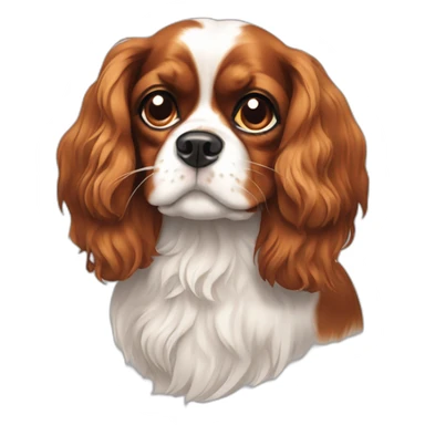 Dog cavalier King Charles spaniel sticker