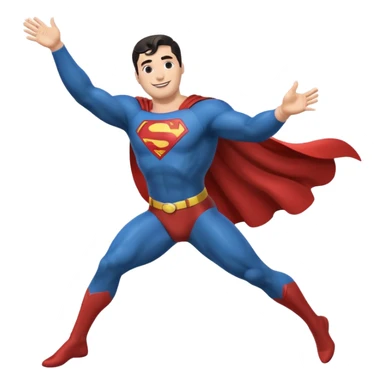 superman side profile flying leg up arm out emoji sticker