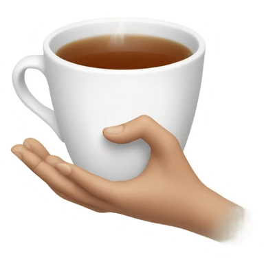 The hand elegantly holds a mug of tea sticker
