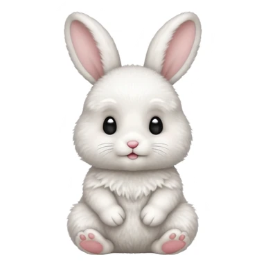 sitting on its legs baby rabbit emoji sticker