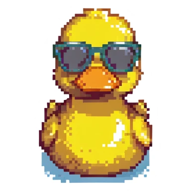 Rubber duck wearing sun glasses sticker