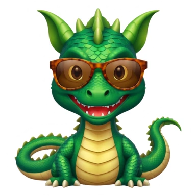 dragon wearing sunglasses sticker