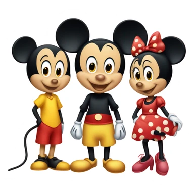 Mickey and Minnie Mouse sticker