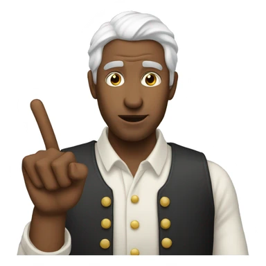 MAN SAYING SOMETHING DECORATIVELY WHILE DOING FINGERGUN sticker