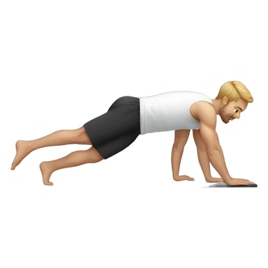 person doing the planche move sticker