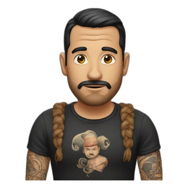 Hombre con tatuaje de polilla sticker