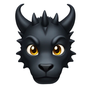 a black dragon with cat ears sticker