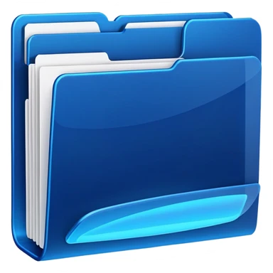 dark blue neon file folder sticker