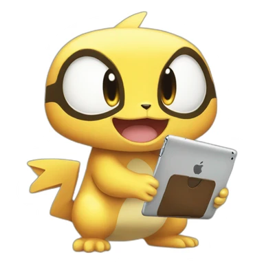 pokemon with ipad sticker