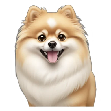 pomeranian white sticker