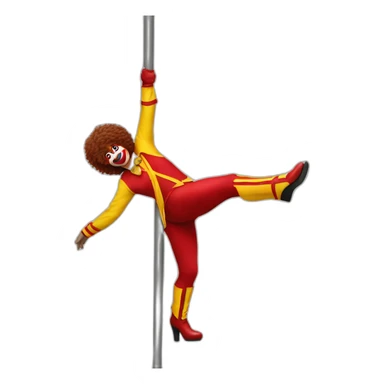 Ronald Mcdonald pole dancing sticker