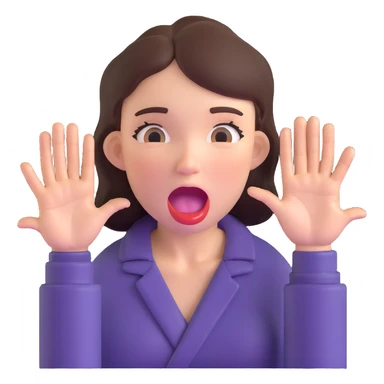 woman with drooling face and hands reaching for food, showing strong hunger sticker