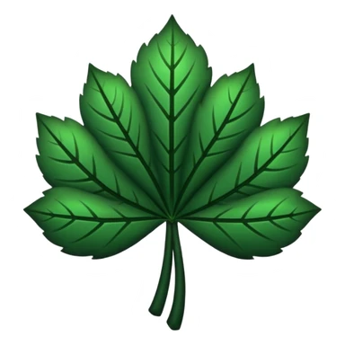 Trébol  negro con cinco hojas  sticker