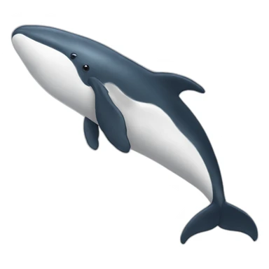A whale as a staffed animal sticker