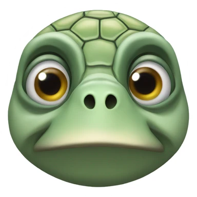 Very Sad sea turtle head shot sticker