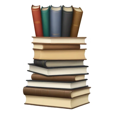 neutral stack of books sticker