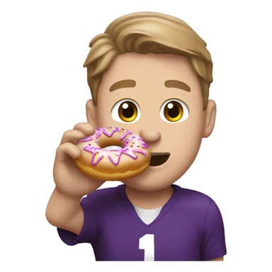 Joe Burrow eating a donut sticker