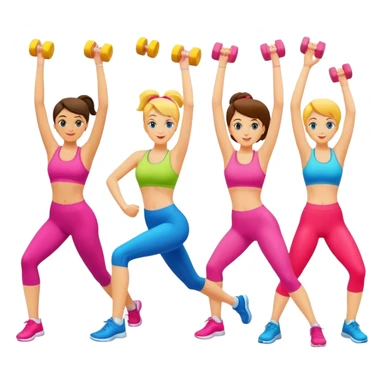 Aerobics at  the gym sticker