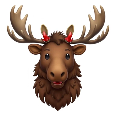A moose with blood-splattered antlers  sticker