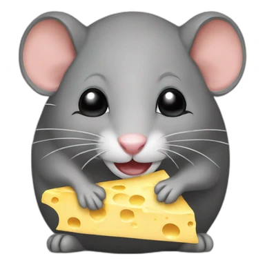 Rat with cheese sticker