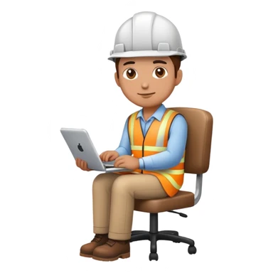 engineer sitting on a chair sticker