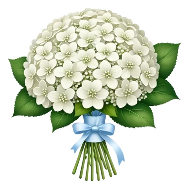 White hydrangea and baby breath bouquet  sticker