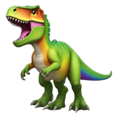 unicon-tyrannosaurus-rainbow sticker