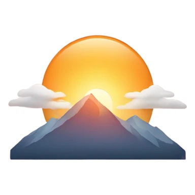 Sunrise over mountain sticker