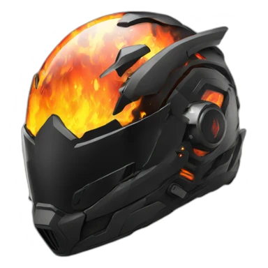 fire cyberpunk motorcycle helmet sticker