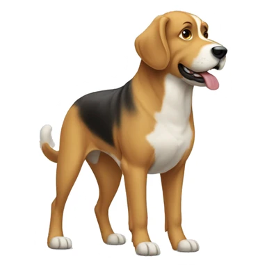 big adult dog standing side view with full body sticker