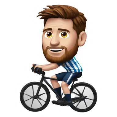 Messi sur le vélo  sticker