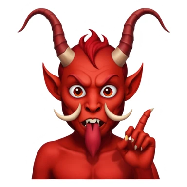 Creppy devil and shushing someone  🤫 like there figer over there mouth  sticker