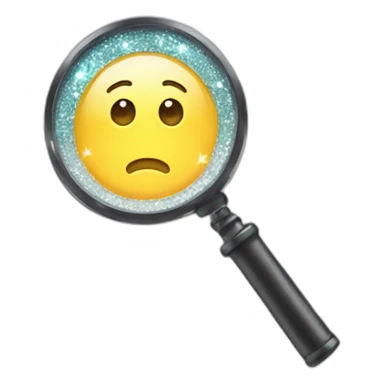 sparkly magnifying glass presentation sticker