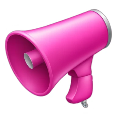 pink megaphone sticker