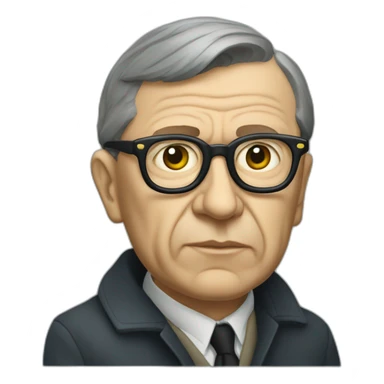 Jean-Paul Sartre sticker