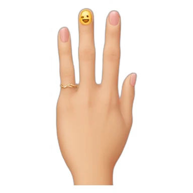 Ring finger and middle finger lifted sticker